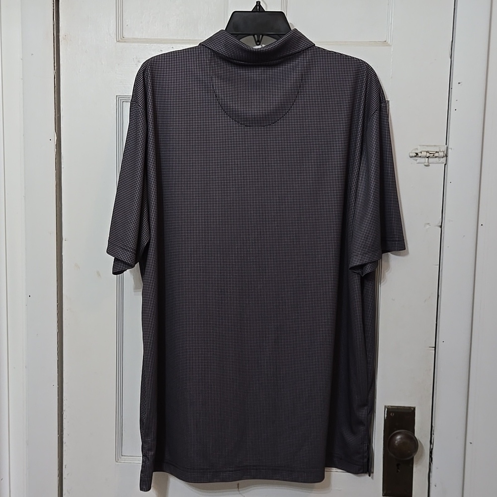 GRANDSLAM MENS XL GREY HOUNDSTOOTH POLO IN EXCELLENT CONDITION - Picture 4 of 5